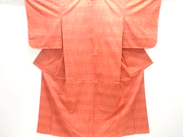 JAPANESE KIMONO / TSUMUGI / UNUSED / WOVEN GRID